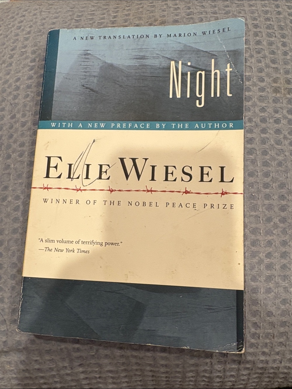 Night by Elie Wiesel - Beige & Teal Paperback